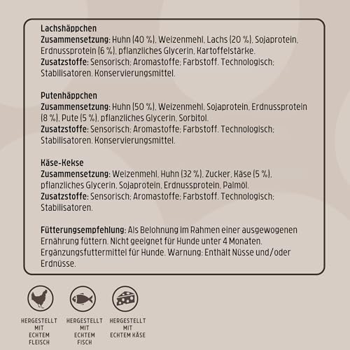 Rosewood Cupid & Comet Weihnachts-Strumpf für Hunde – Festliche Leckerlis & 2 Spielzeuge – Weihnachtliches Geschenkset für glückliche Vierbeiner