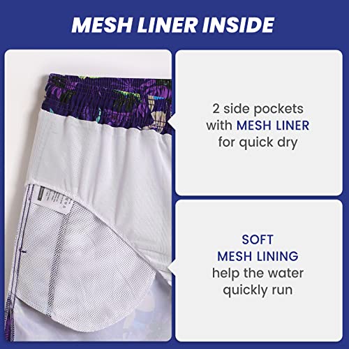 Image of maamgic Mens Swim Trunks 5 Inch with Mesh Liner Breathable for Beach