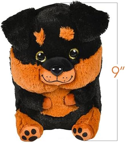 Miniatura 3 de ArtCreativity Belly Buddy Rottweiler, perro de peluche de 9 pulgadas, súper suave y tierno, bonita decoración de guardería, el mejor regalo para