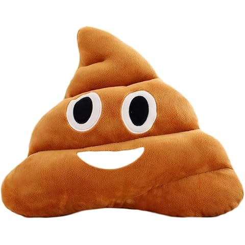 AOOPOO New Funny Poop Pillow, Cushion Poop 35 x 35 cm Emoji Plush Cushion Toy Pillow, Poop Doll Shape Pillow Novelty Gift, Sofa Cushion Bedroom Cushion Cover
