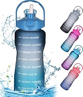 Navtue 1L Water Bottle with Straw,Sports Drinks Bottle with Time Markings, Leak Proof, Tritan BPA Free for School/Cycling/Running Mint Green