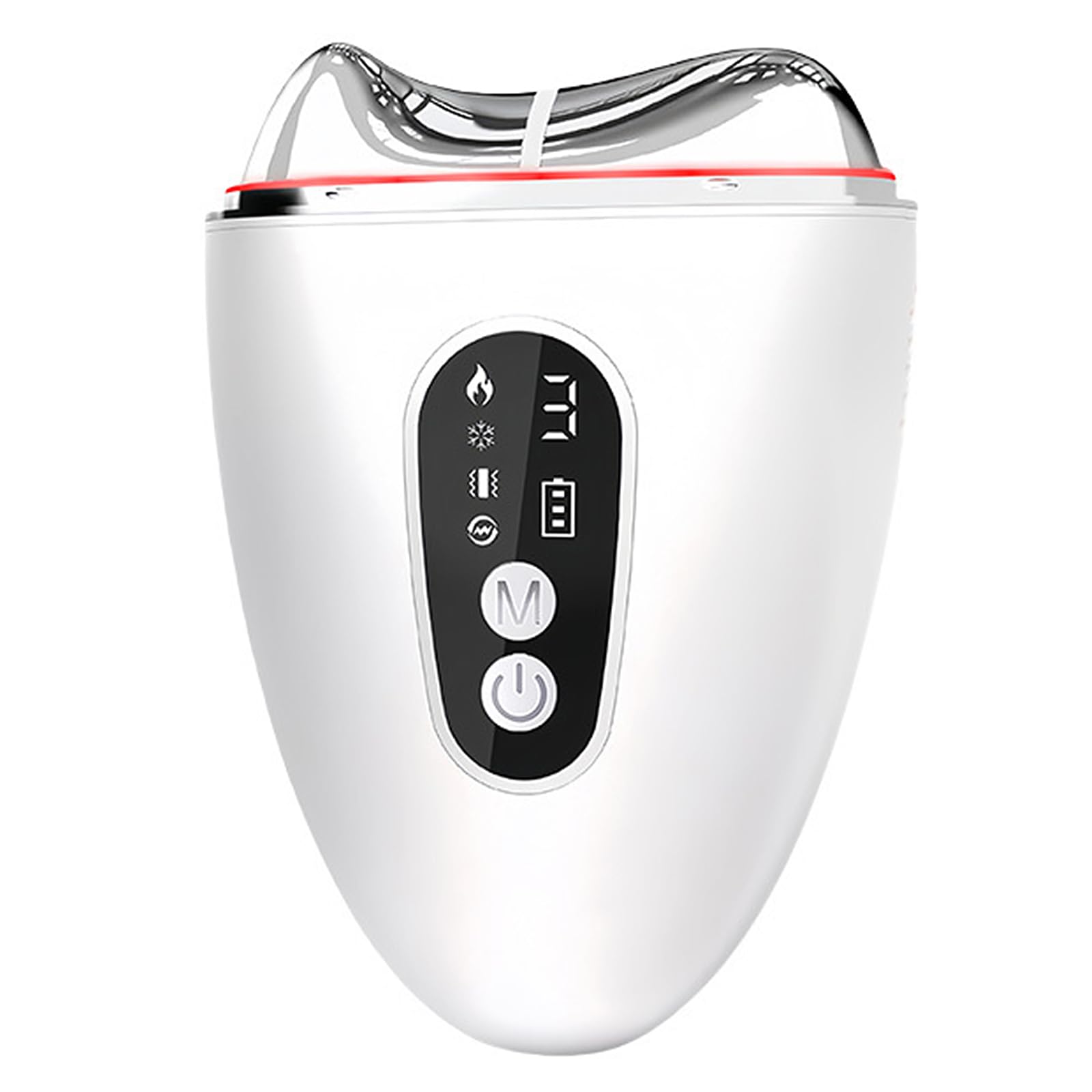 EMS Gua Sha Elektrisch,4 in1 Gesichtsmassagegerät Gua Sha Elektrisch,Face Lifting Gerät mit Vibration & Wärme&Kalt,Gesichtsformungswerkzeug mit Rot,Blau,Violett,Face Massager Für Gesicht Anti Falten