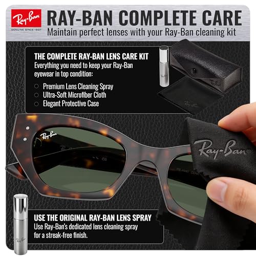 Image of Ray-Ban RB4430 ZENA BIO-BASED Square-Round Shaped Sunglasses for Men & Women with Official RAYBAN Eyewear Kit