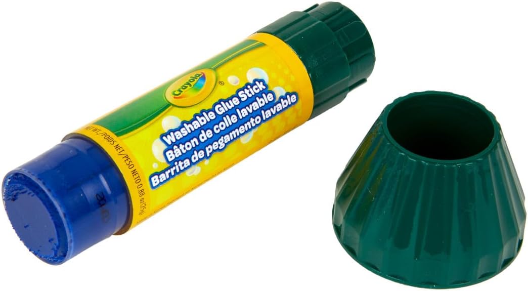 Crayola Washable Glue Stick, 0.88 oz, Dries Clear, Pack of 12