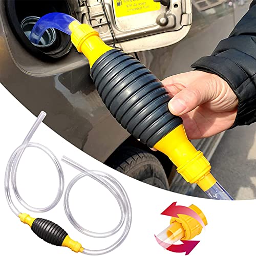 Flow Siphon Hand Pump Portable,Gastapper Siphon Pump Siphonpro Gastapper Siphon Pump - Deluxe Universal Car Portable Manual Fuel Pump Transfer (2M)