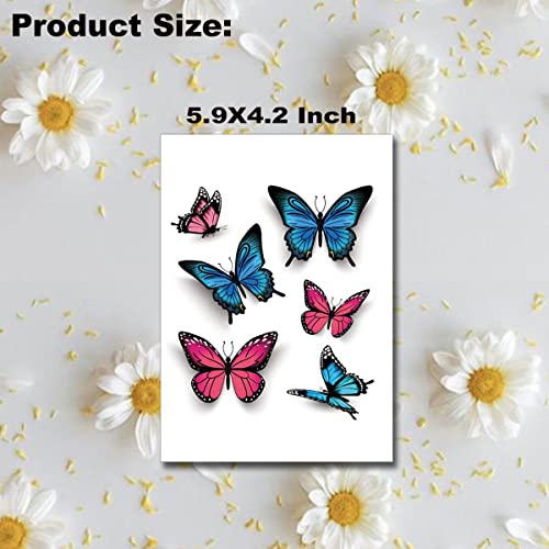 Butterfly Temporary Tattoos ,150 Various Styles Butterfly Tattoos Stickers Waterproof 3D Tattoo For Kids Women Birthday Decorations Body Art Makeup Stickers #TOP5