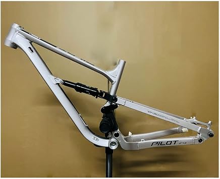 Downhill MTB Frame 26er 27.5er 29er Mountain Bike Suspension Frame 16.5"/18" Disc Brake Thru Axle 12*148mm Boost Aluminum Alloy Frame DH/XC/AM Color Silver, Size 26*18