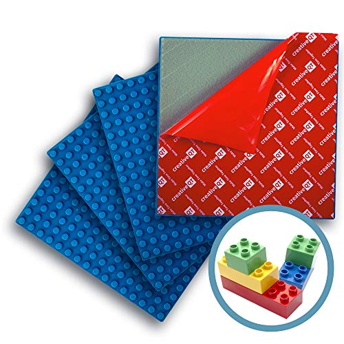 Creative QT Peel-and-Stick, Self Adhesive Baseplates - 4 Pack (10" x 10")