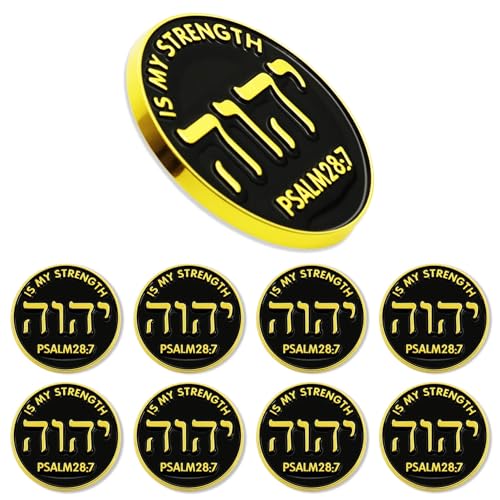Image of Jw.org Lapel Pin 6 /12 /50 /100 Pcs (1 in) bulk Tetragrammaton Enamel Jehovah's Witnesses Hebrew Letters Round Religious Badge Pins for Men Women Clothes Bags Hats