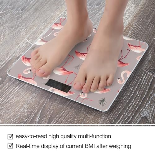 Báscula digital de baño inteligente con diseño Pink Flamingo miniatura 5