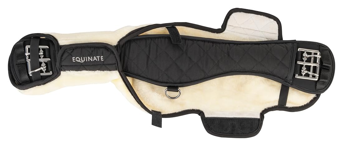 Equinate Kurzgurt Lakewood 70cm anatomischer Bauchgurt Dressurgurt Sattelgurt Schwarz