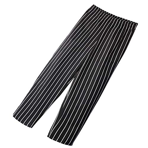 Unisex Herren Damen Kochhose Kochkleidung Lang Gummizug Fashion Leg Gastronomie Berufsbekleidung Straight Stoffhose (Color : Stil 2, Size : XL) Cover