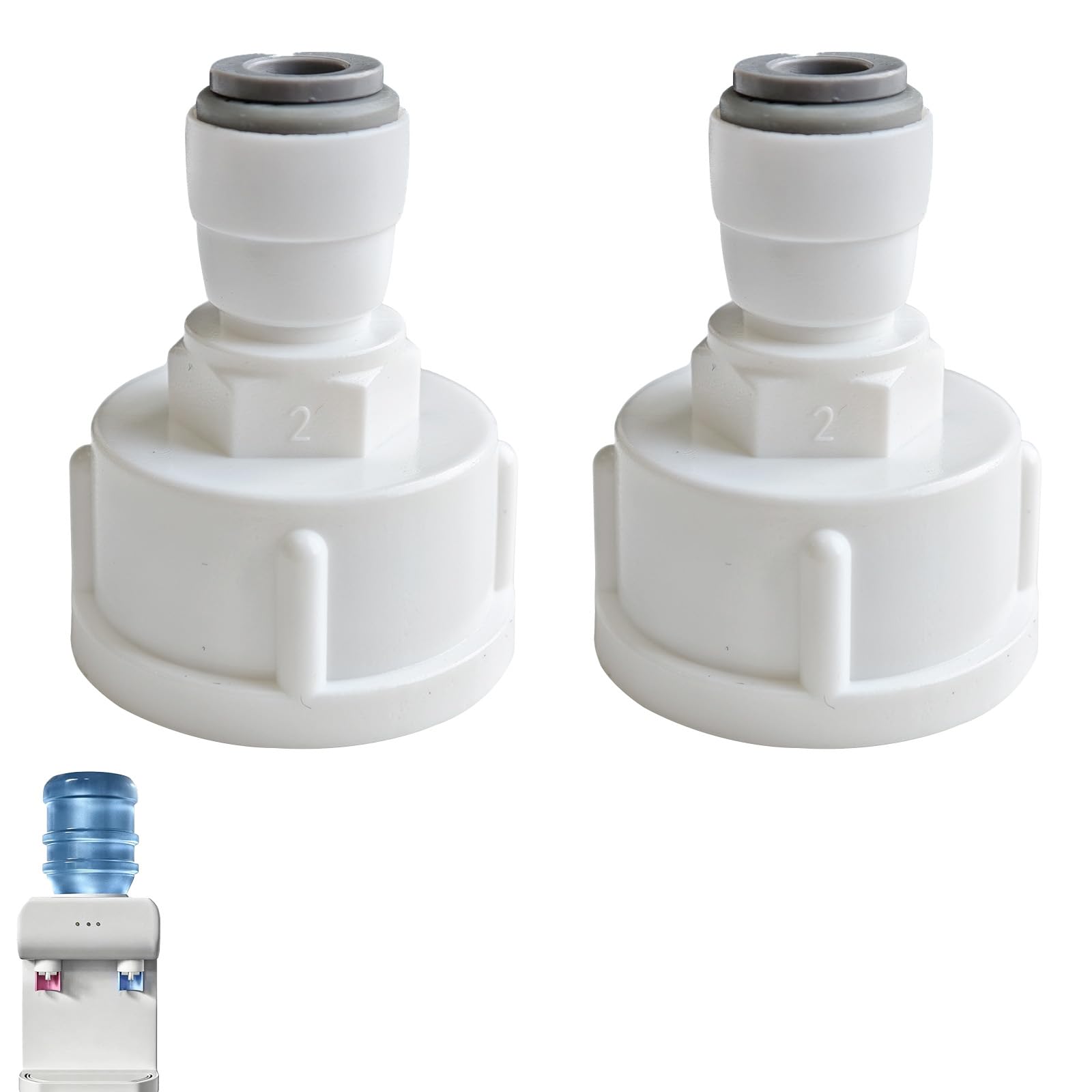 2 Piezas Adaptador Osmosis Conector, Filtro de Agua Conector Rápido, 3/4" Rosca Hembra a 1/4",Conectores de Manguera Rectos de Agua,Rápida Conexión Accesorios para Sistemas de Ósmosis Inversa — view 7