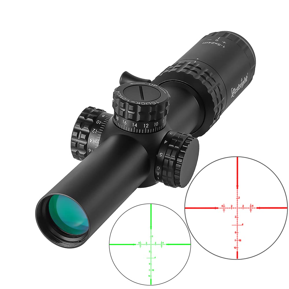Paike Tactical Optical 1-5x24 Zielfernrohr 30 mm Weitwinkelsicht Rot Grün Beleuchtetes Jagdzielfernrohr