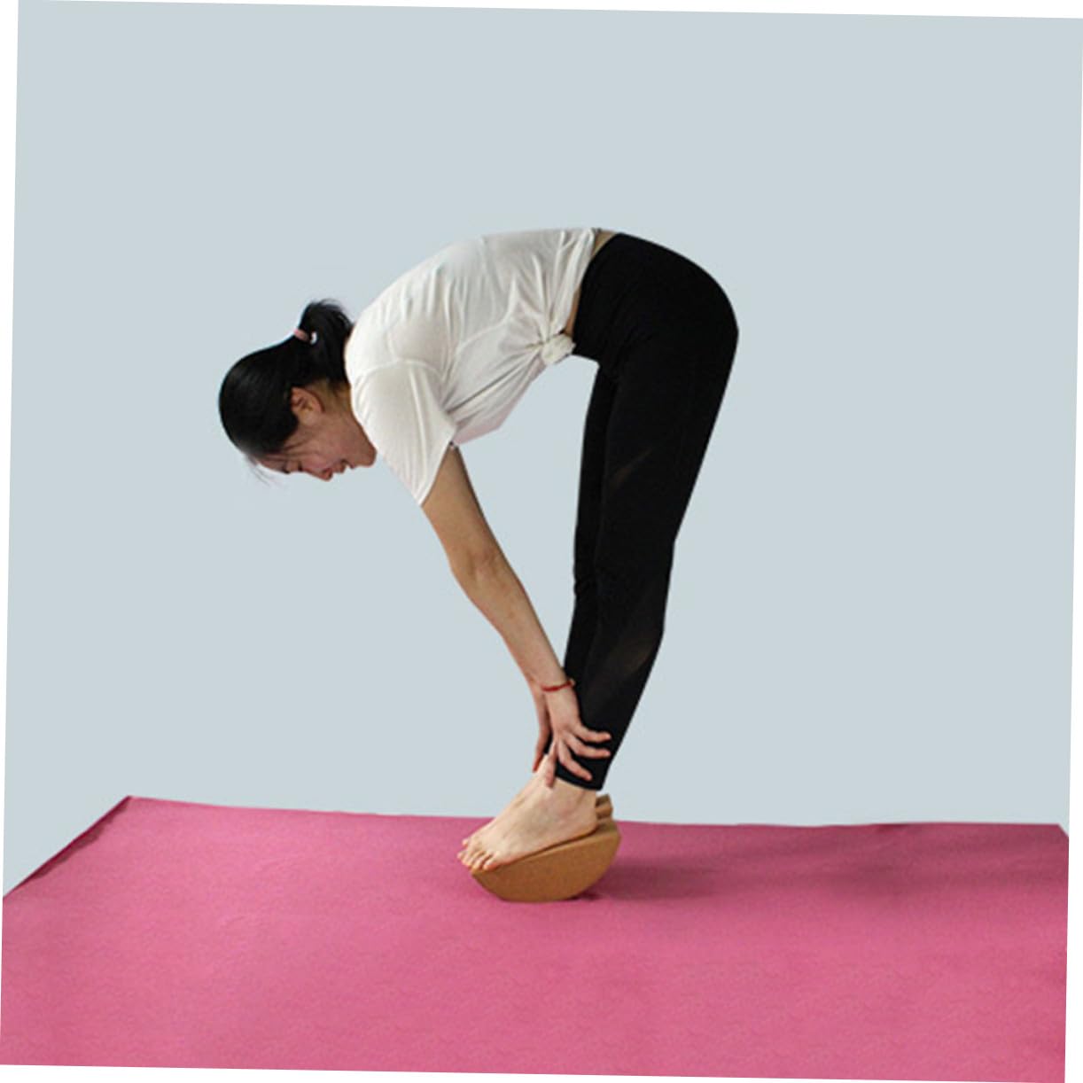Bloque de Yoga Antideslizante de Corcho Natural, Medio Tamaño, Ladrillo de Entrenamiento para Fortalecer el Core, Equipo Fitness para Yoga en Casa, Accesorio Adecuado