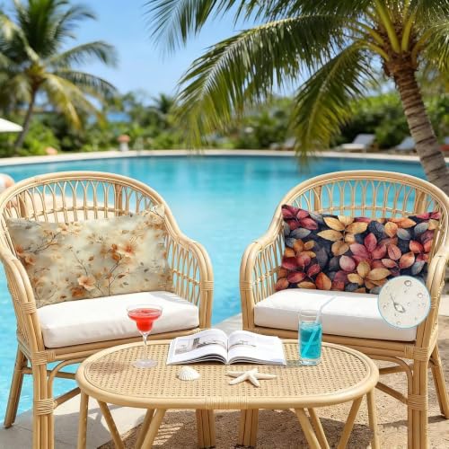 Coussin extérieur imperméable 50x70 fleuri résistant à l'eau