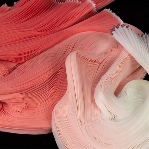 Tissu maille plissée dégradé structurant pour robe de mariée