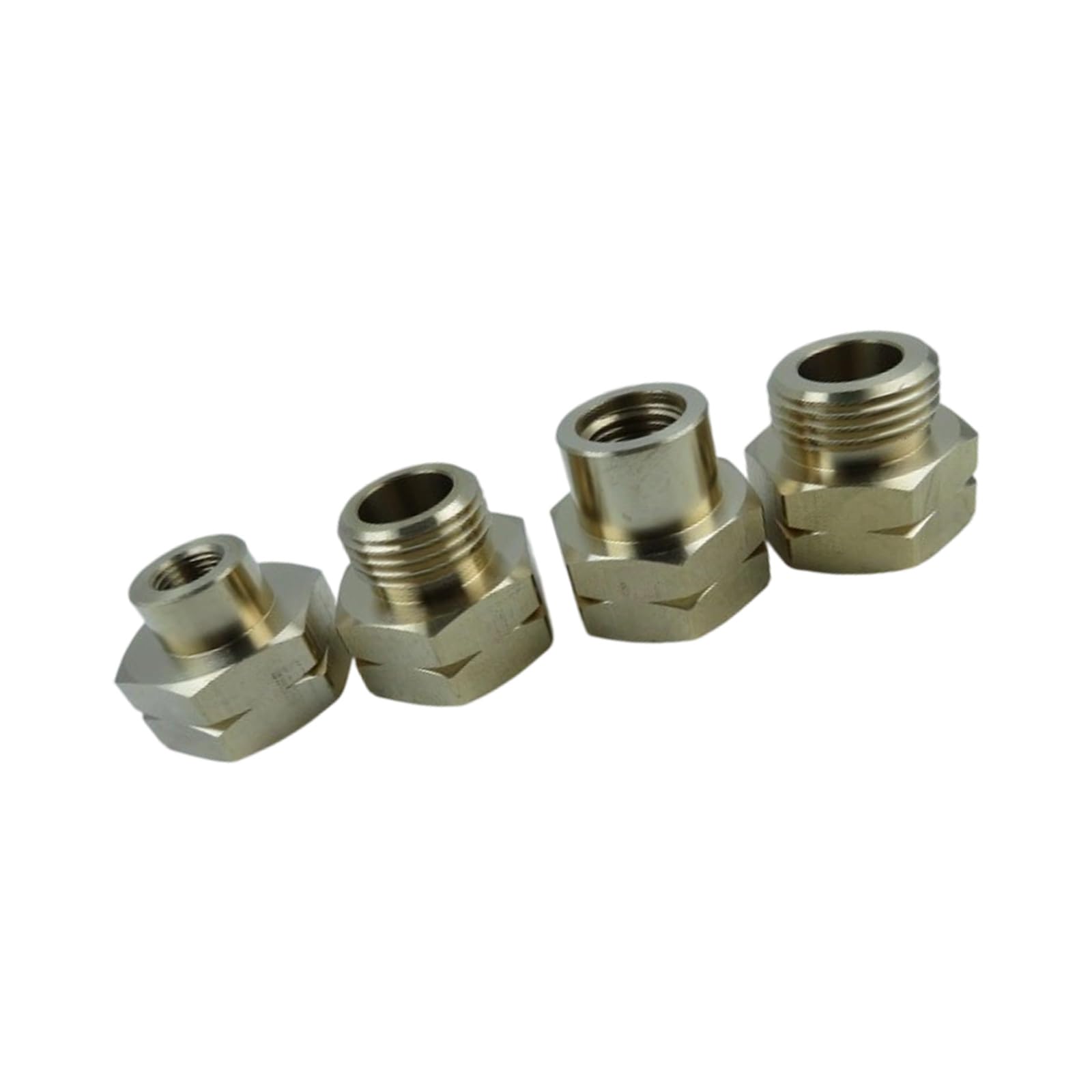 4Pcs Cylinder Connection Adapter Brass Hexagonal Connector Universals Fitting Refill Adapter Replacement Brass Hexagonal Connector