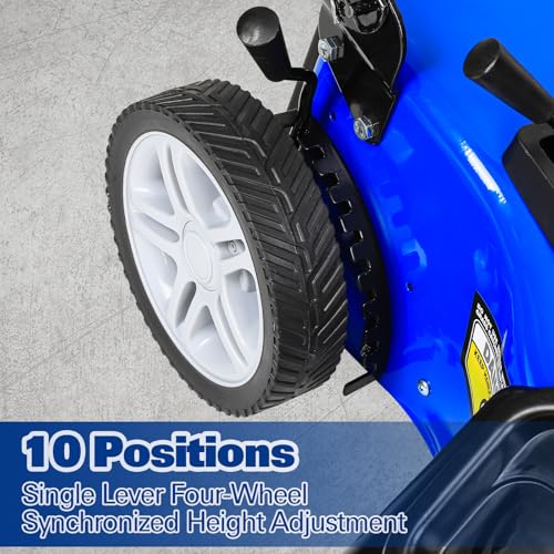 Image of BILT HARD 201cc Push Lawn Mower, 3-in-1 Gas Lawnmower 21 Inch with 4-Cycle Engine, Bagging, Mulching and Side Discharge, Adjustable 10-Positions Cutting Height, Easy Start