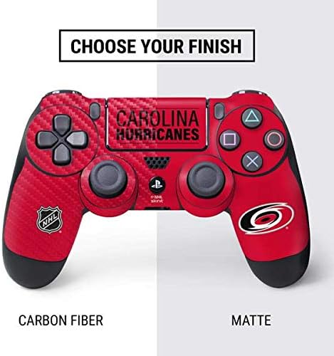 Vista 8 de Skinit Calcomanía para juegos compatible con el controlador de PS4, diseño oficial de la NHL Carolina Hurricanes de la NHL