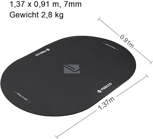 Miniatura 5 de FEECCO - Tapete de cuerda de saltar antideslizante de gran tamaño para suelo interior y hormigón exterior, material de alta densidad de 0.276 in de