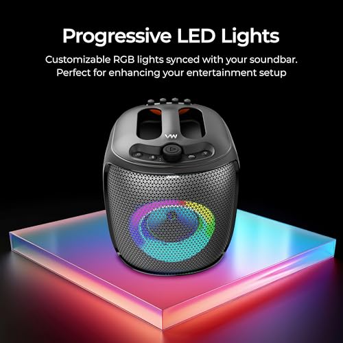 Image of VW Groove Box | Dynamic Light Show | 8 Hrs Playtime | 80 W Bluetooth Party Speaker (Black, Stereo Channel)