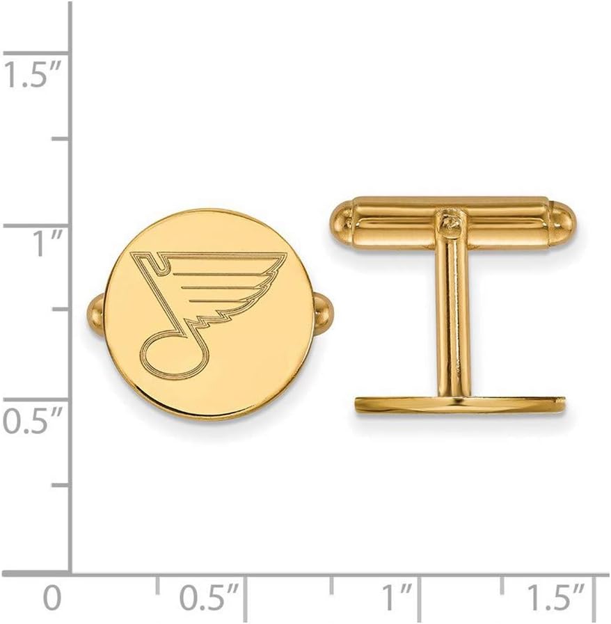 Sterling Silver Gp Nhl Logoart St. Louis Blues Cuff Links