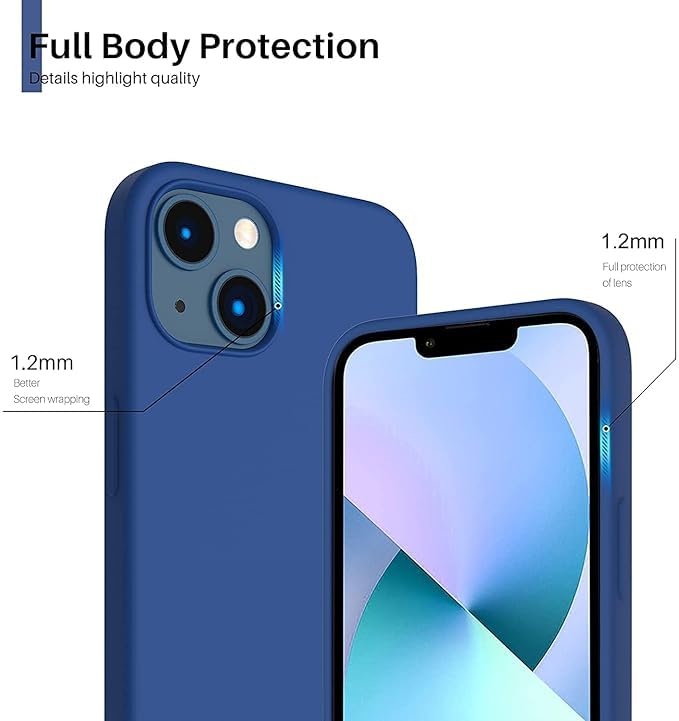 Image of Compatible with iPhone 15 Silicone Case, Slim Shockproof Protective Cover, Drop Protection and Camera Protection, MagSafe Compatible, Soft Microfiber Lining Inside (Royal Blue)