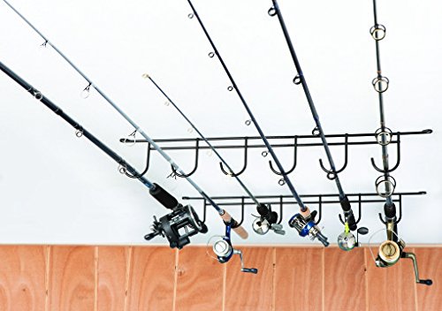RackEm 7008 Overhead 6-Rod Fishing Rod Rack