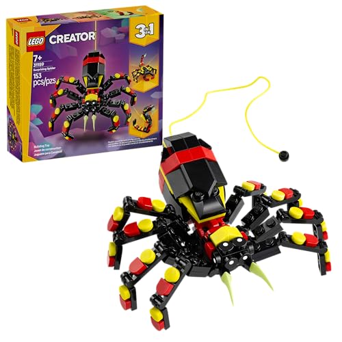 LEGO® Creator 3en1 Fauna Salvaje: Araña Misteriosa Juguete de Construcción Que se Convierte en una Figura de un escorpión o en una Serpiente, Regalo para niños y niñas de 7 años o más 31159