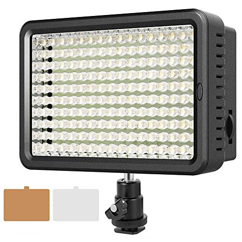 Video Licht, ESDDI 160 LED Ultrahoch Dimmbare Fotografie Kamera, 3200K bis 5600K Farbwechsel, Videoleuchte Panel für Canon, Nikon, Pentax, Panasonic, Sony und andere Digitale SLR-Kameras/Camcorder