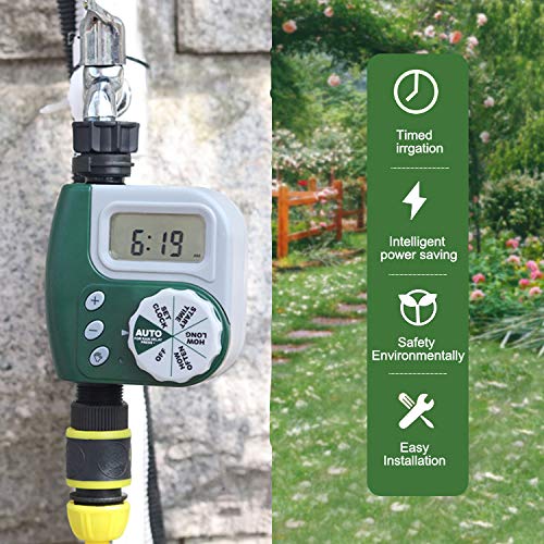 DEWINNER Hose Water Timer, Digital Water Faucet Garden Lawn Sprinkler Irrigation Electronic Programmable Irrigation System, Rain Delay Controller - Thumbnail 3