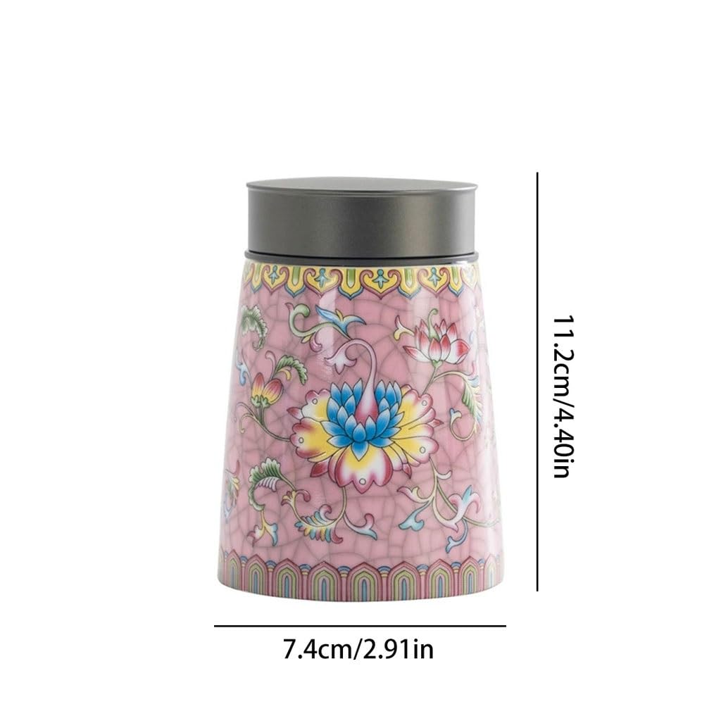 Botes Cocina Almacenaje Lata De Té Cerámica Esmaltada Creativa con Tapa, Sellada For Almacenamiento Suelto
