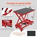 Imagen de VEVOR Carro Hidráulico de Mesa Elevadora Capacidad de Carga de 230 kg Elevador Manual de Tijera Simple Altura de Elevación de 720 mm 4 Ruedas Cojín Antideslizante para Manipulación Transporte