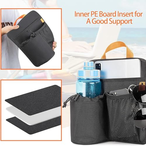 Chaise de plage portable et sac de rangement latéral multi-poches