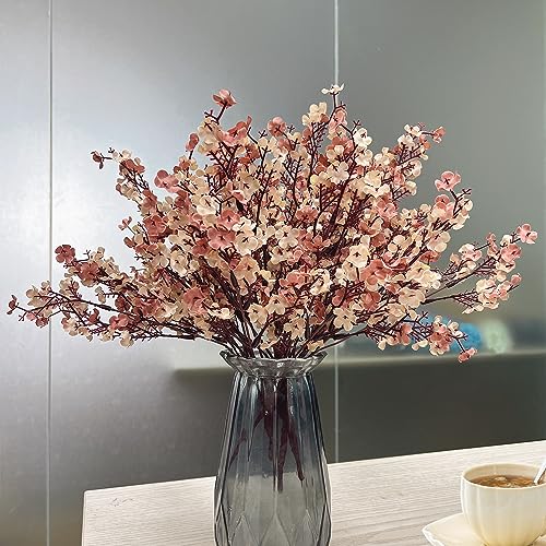 WEISPARK Babys Breath Artificial Flowers, Faux Silk Flower European Fake Plants DIY Bouquet Fake Floral for Office Kitchen Wedding Restaurant Centerpieces Party Decor