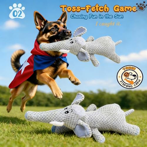 Juguete para perros interactivo elefante gris miniatura 5