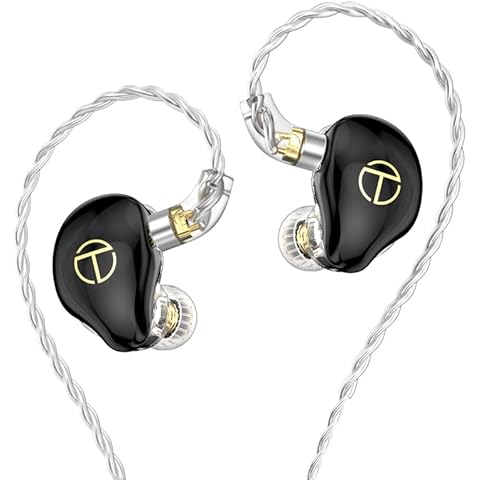 Fanmusic TRN ST7 2DD+5BA Hybrid in-Ear Earphone 2 Pins 10+6mm Coaxial Dual Moving Coil (Black,no mic) Cover