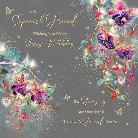 Special Friend Birthday Card with Gold Foil Cover