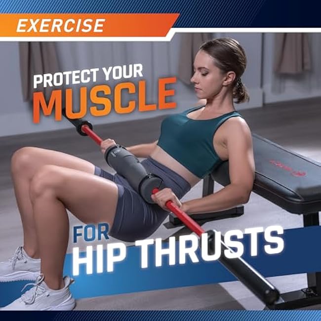 MARCY Barbell Pad, Strength Training Equipment Attachments, Great for Weightlifting, Lunges and Hip Thrusts, Comfortable Foam Sponge Pad Provides Cushion to Neck & Shoulders, Multi-Color Options