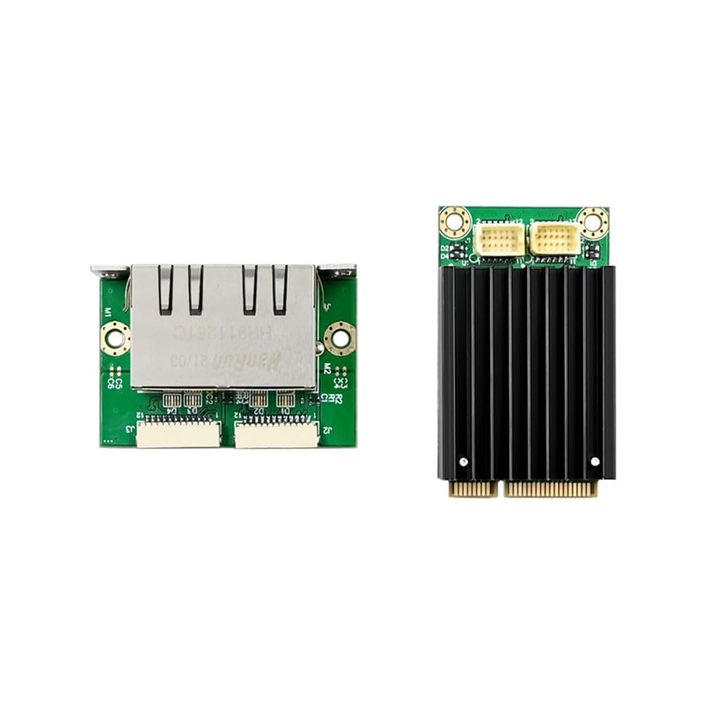 Scheda di Rete Gigabit Dual RJ45 I210-T2 MiniPCIE A RJ45 Adattatore Ethernet per Server NIC Tipo Wired Esterno