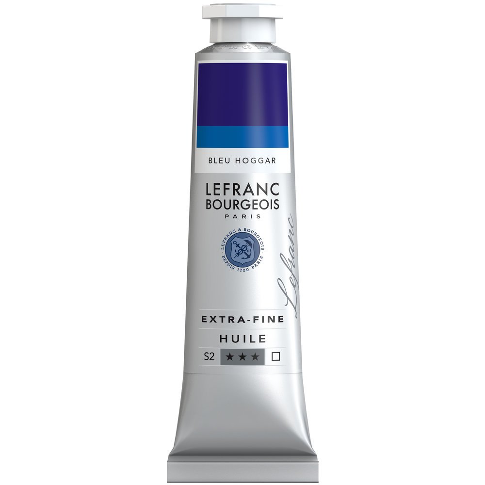 Lefranc Bourgeois 405085 extra feine Ölfarbe in Künstlerqualität aus hochwertigen Pigmenten, lebendige Farben, hohe Lichtechtheit, 40ml Tube - Hoggarblau