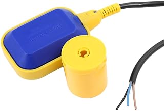 Float Switch, 5M/16.4ft Cable Water Level Controller Rectangular Float Switch Water Level Control Sensor AC 220V 15(8) A for Water Tank, Sump Pump