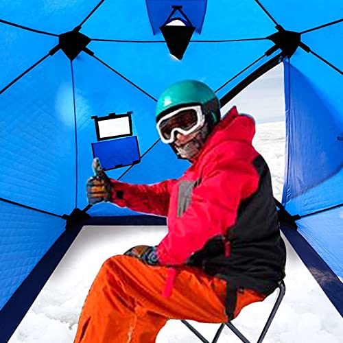 Scycgwj 5-6 Person ​Large Space Ice Fishing Tent Winter Fishing Shelter Camping Padded Breathable Thickened Cotton Warm Tent #TOP3