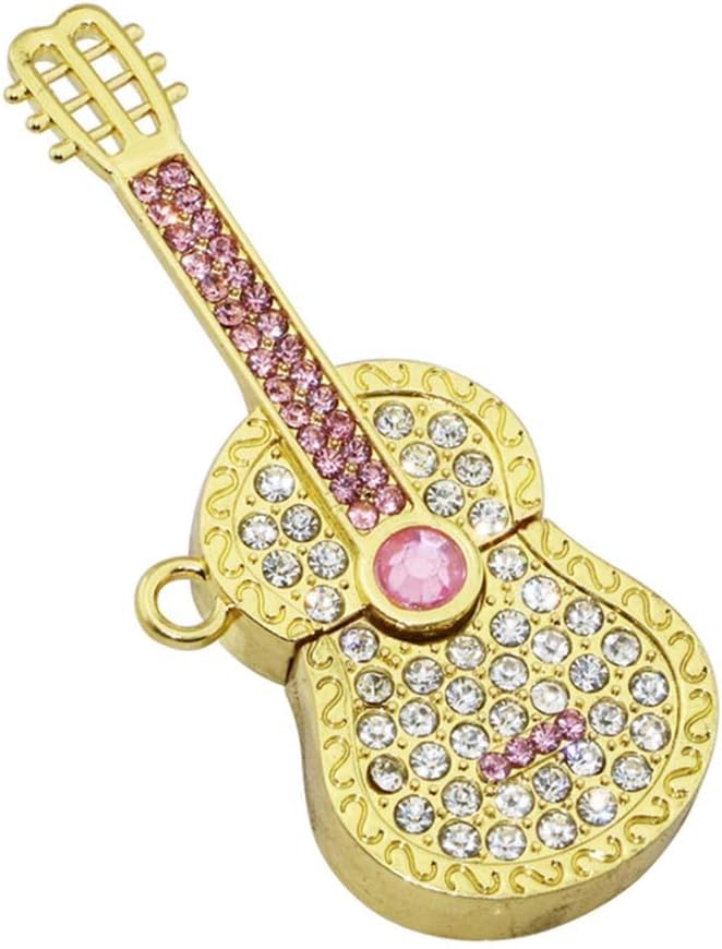 EtzinGuitar Model 2.0 USB Flash Drive Pen Drive Data Storage Thumb Drive Memory Stick USB Drive USB Stick USB 2.0 Flash Drive PenDrive U Disk Flash Memory Flash Disk – Gold (16GB, Guitar-Shape)