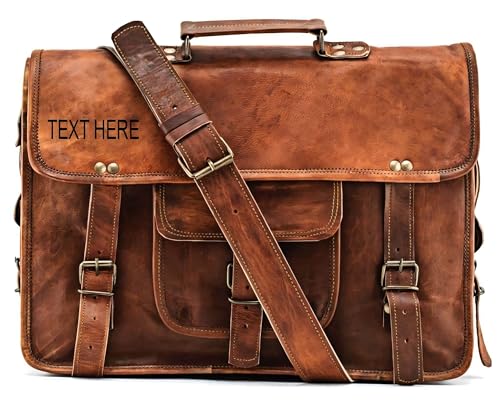 Personalized Leather Messenger Bag for Men/Women, Engraved Bag, Laptop Bag, Office/Work/Travel, Vintage Handmade Leather Shoulder Satchel Bag For Multiple uses