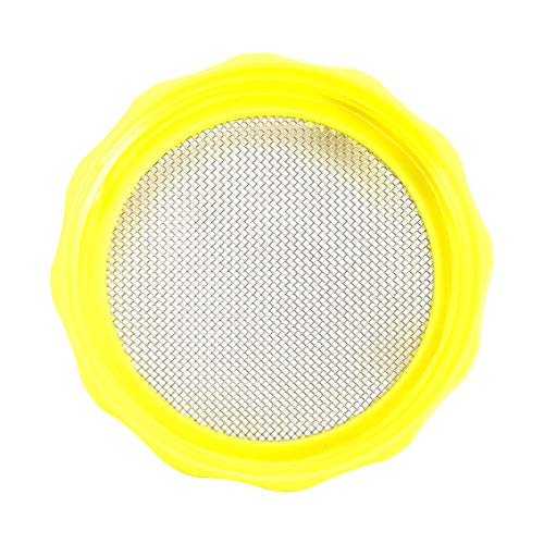 Hemoton 1 Pair Sprouting Lids Plastic Sprout Lid with Stainless Steel Screen for Wide Mouth Mason Jars Germination Kit Sprouter Sprout Maker Water Tray Grow Bean Sprouts Broccoli Seeds Alfalfa, Salad