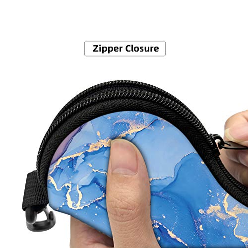 Image of Sunglasses Soft Case with Carabiner Ultra Light Neoprene Zipper Glasses Case