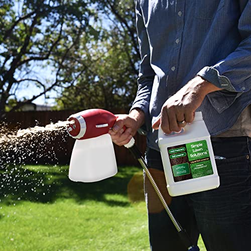 Liquid Soil Loosener- Soil Conditioner-Use alone or when Aerating with Mechanical Aerator or Core Aeration- Simple Lawn Solutions- Any Grass Type-Great for Compact Soils, Standing water, Poor Drainage