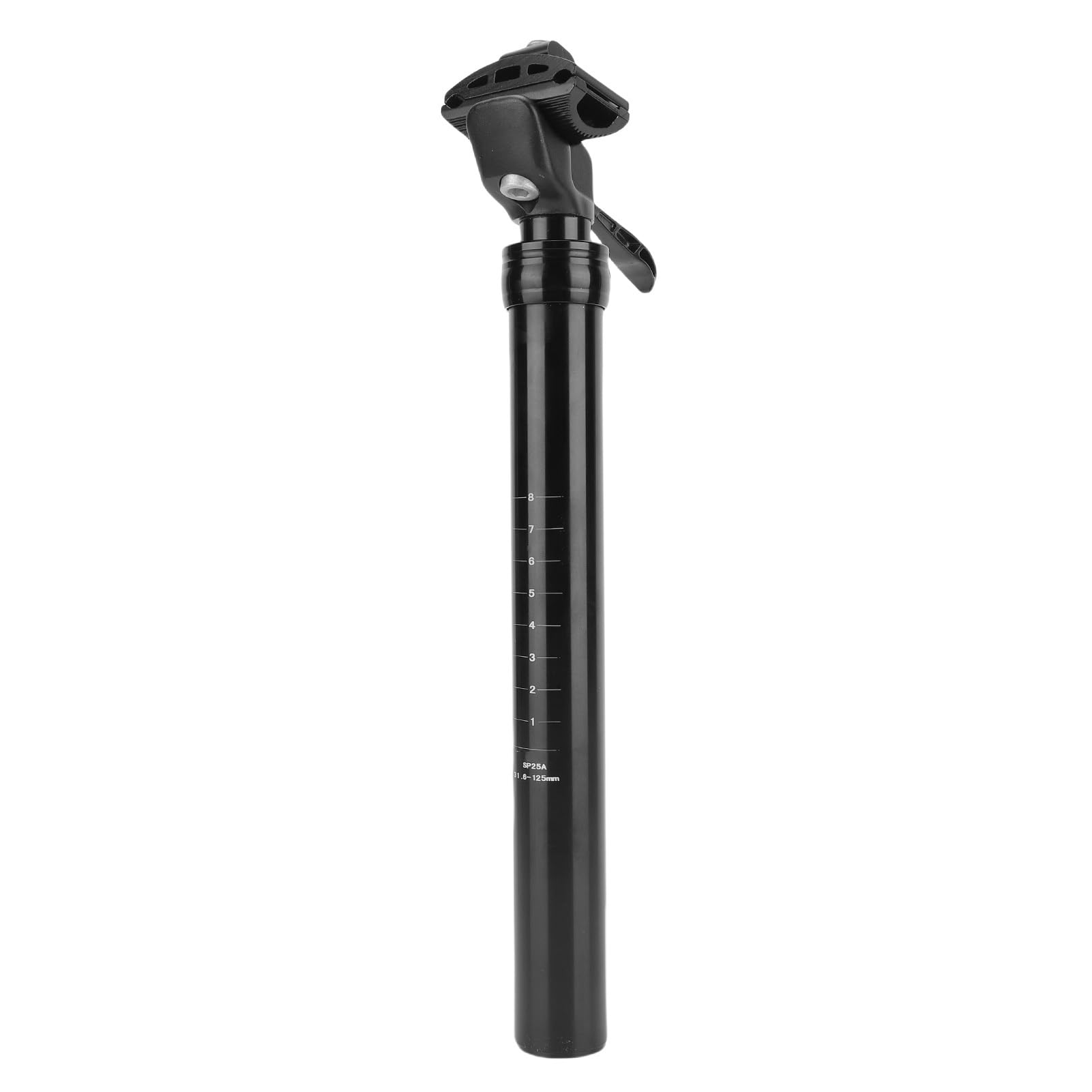 Sztyca siodełka rowerowego z zawieszeniem, sterowanie ręczne, średnica 31,6 mm, skok 125 mm, amortyzator ze stopu aluminium, do jazdy górskiej i szosowej